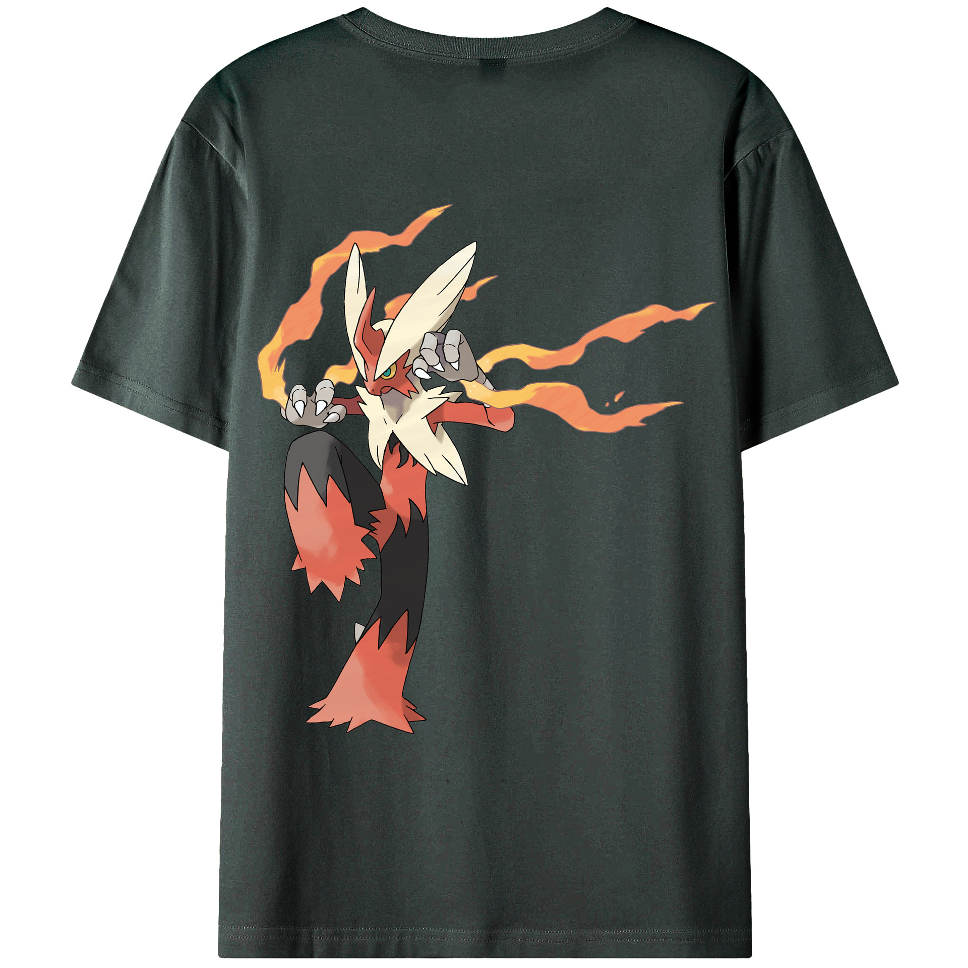 （画像用） ポケットモンスター Pokémon 綿100％ メンズ半袖Tシャツ（バックプリント） 通気性
